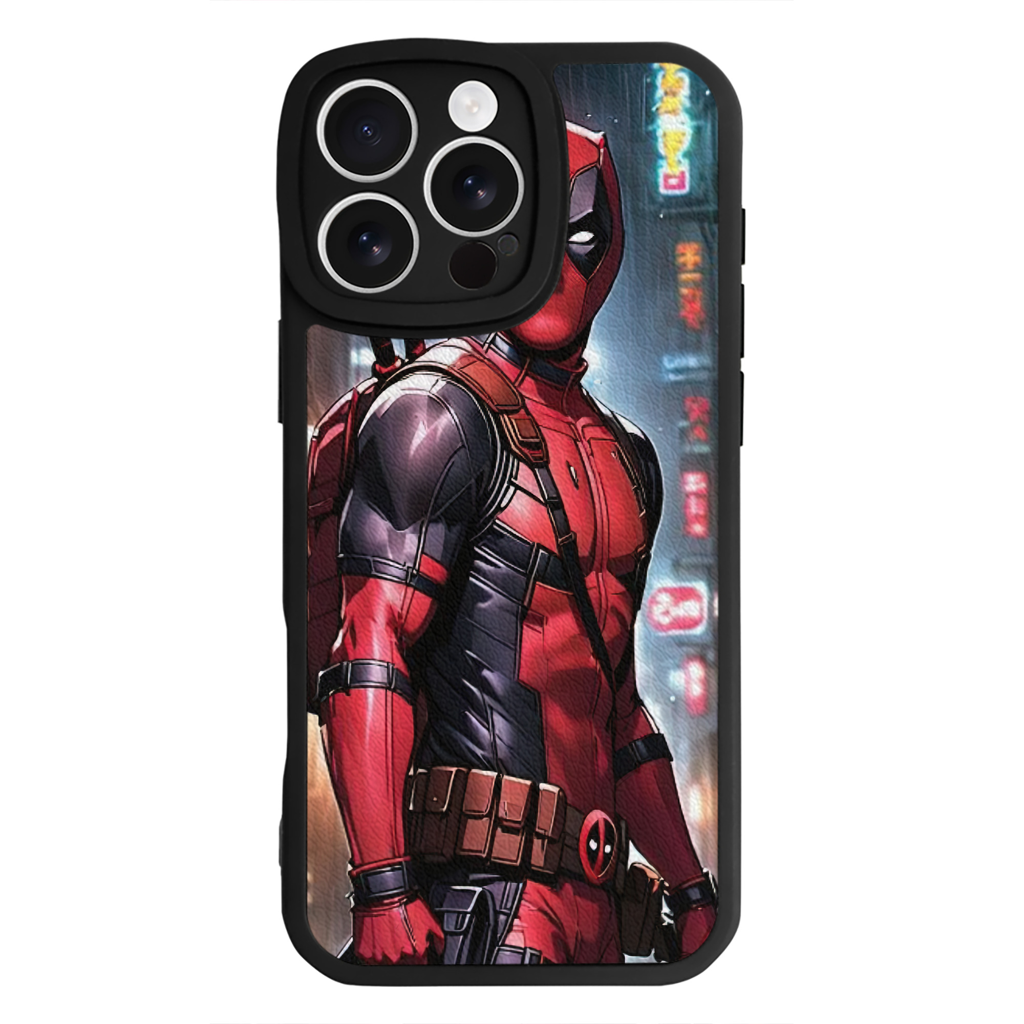 （画像用） Deadpool デッドプール 【iPhone 16シリーズ対応】シリコンスマホケース（レザー調） 材質：シリコン